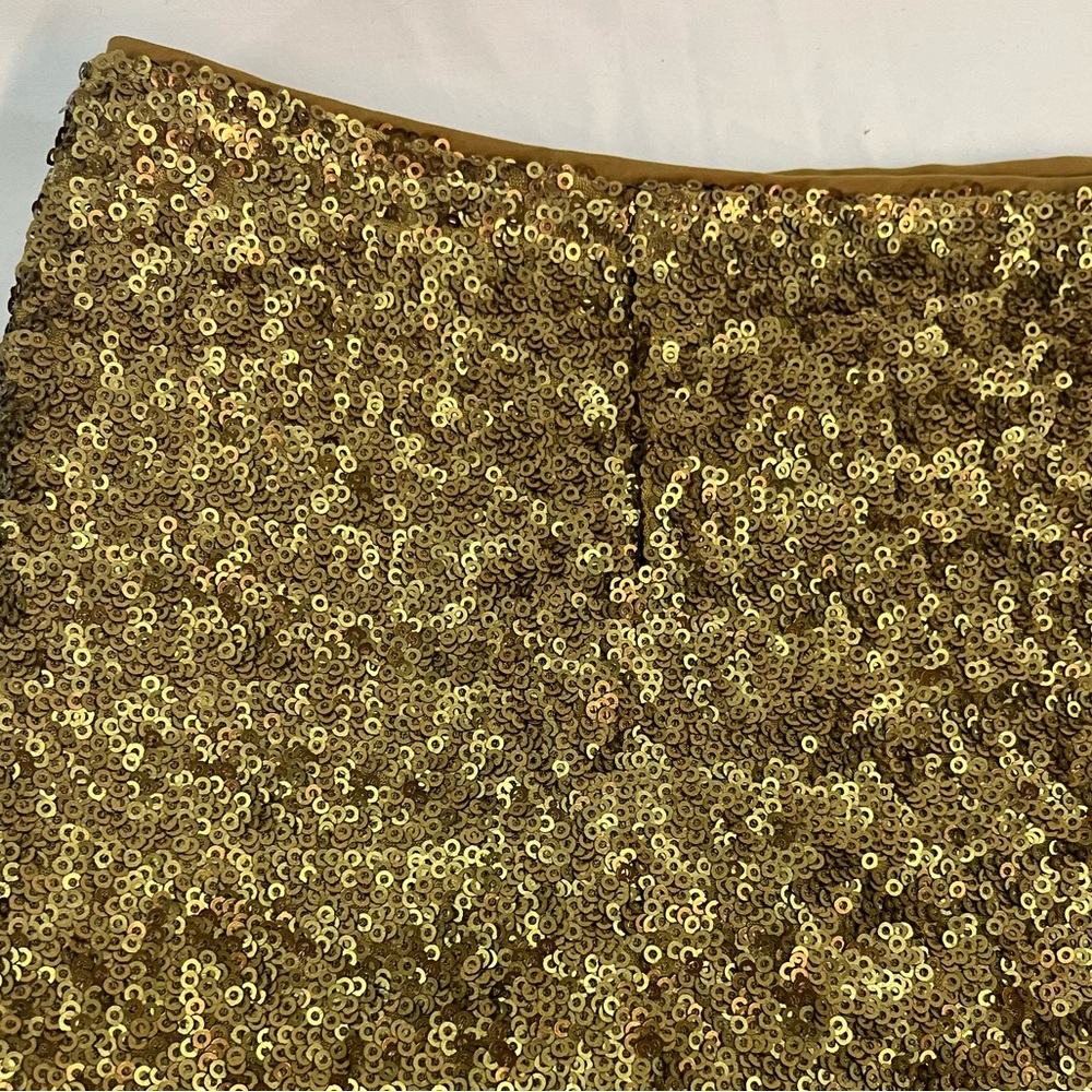 Cache Gold Sequin Mini Skirt; women’s size 8; perfect skirt for any occasion! - Picture 8 of 11